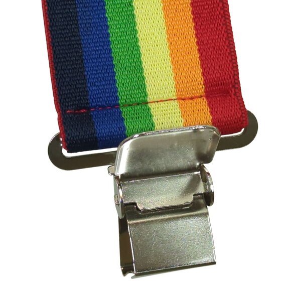 McGuire-Nicholas Rainbow Suspenders Adjustable Workwear Braces Heavy Duty ClipOn - Picture 8 of 8